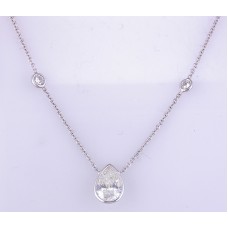 Pear shape diamond necklace