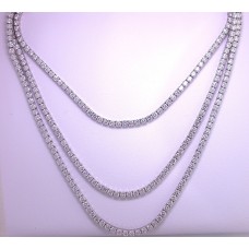 18k W/G Diamond opera necklace @ 49.49 ctw