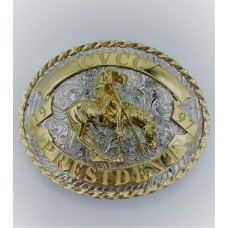 Custom 18 karat white/yellow belt buckle