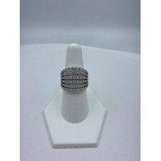 18KWG Multi Row Graduating Diamond Ring