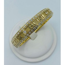 Custom 18 karat yellow gold Sentiment bracelet