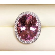 18K WG Diamond & Morganite Ring Dia @2.40 Morg @18.21 