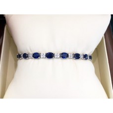 Sapphire & diamond tennis Bracelet