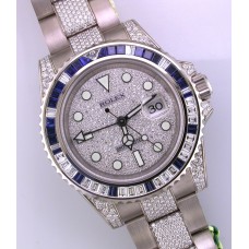 GMT MASTER II Diamond bracelet, diamond dial, & sapphire and diamond bezel