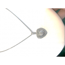 18k wg heart RB/Baguette heart pend 