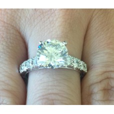 18K WG Diamond ring w/1.90 ct rbcd I SI1