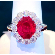 Burmese Ruby Diamond ring